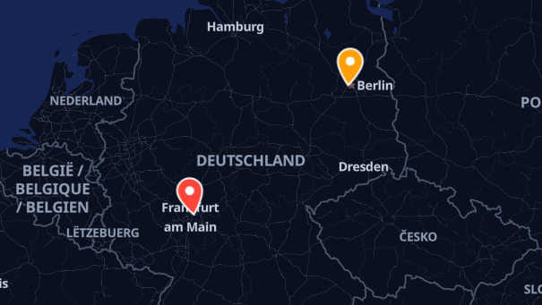 Map of company locations