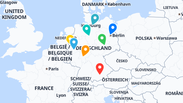 Map of company locations