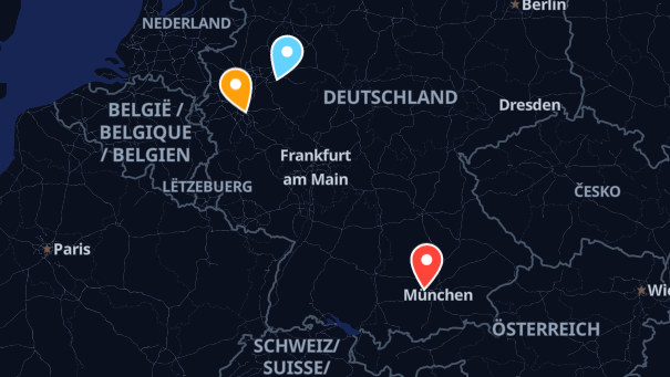 Map of company locations
