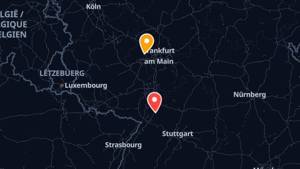 Map of company locations