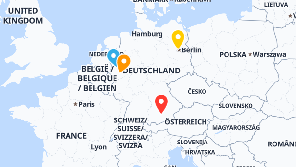 Map of company locations