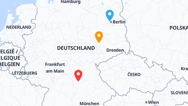Map of company locations