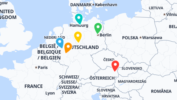 Map of company locations
