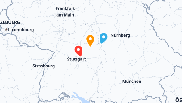 Map of company locations
