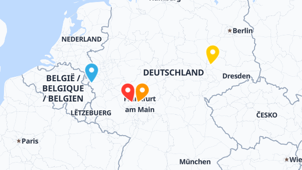 Map of company locations