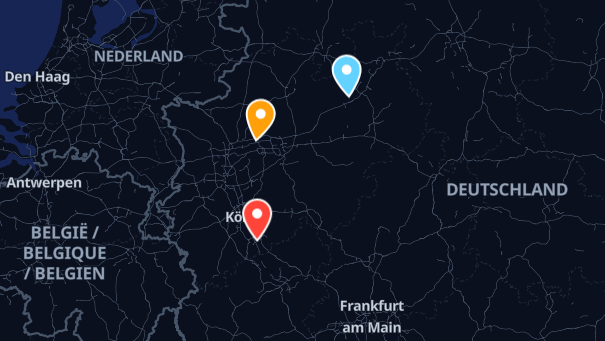 Map of company locations