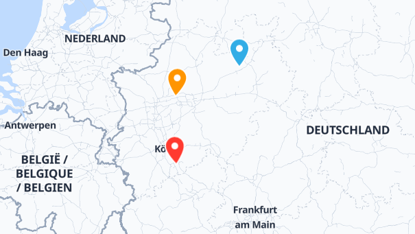 Map of company locations