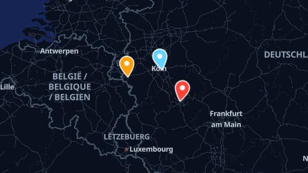 Map of company locations