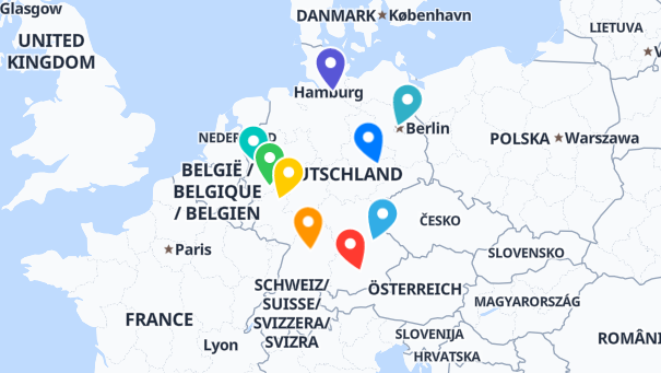 Map of company locations