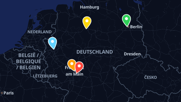 Map of company locations