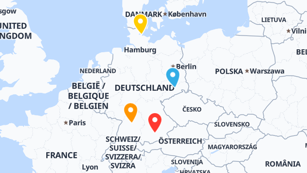 Map of company locations