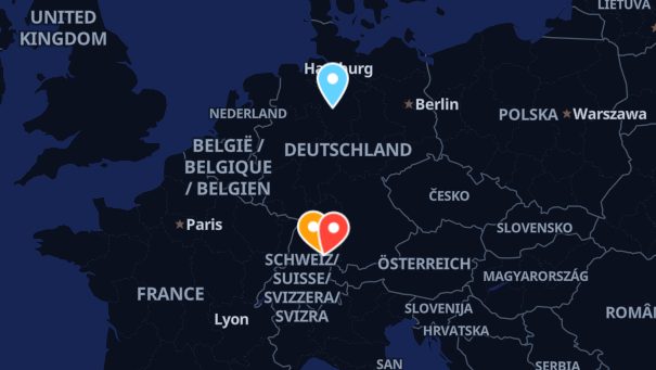 Map of company locations