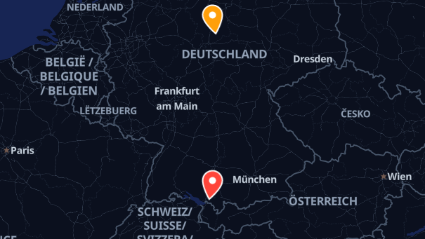 Map of company locations