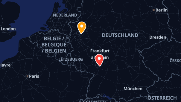 Map of company locations