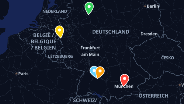 Map of company locations