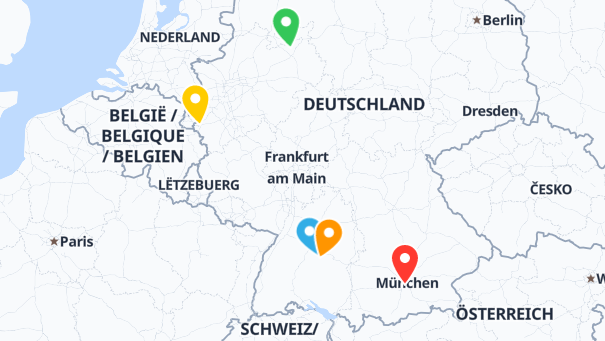 Map of company locations
