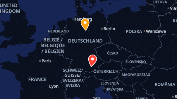 Map of company locations