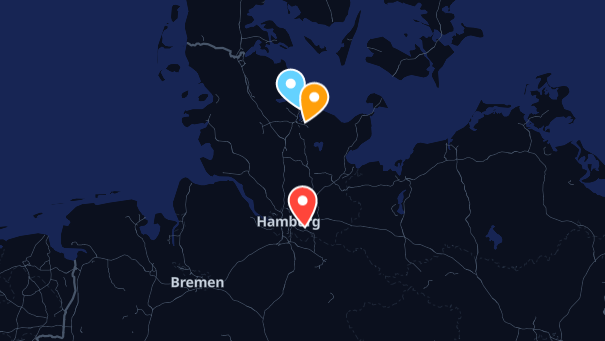 Map of company locations