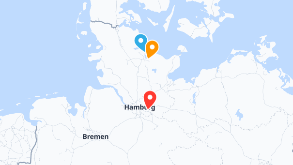 Map of company locations