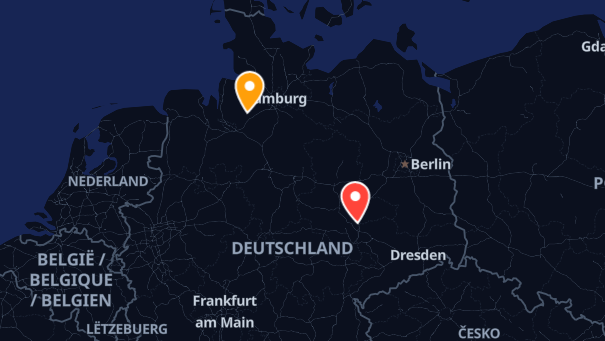 Map of company locations