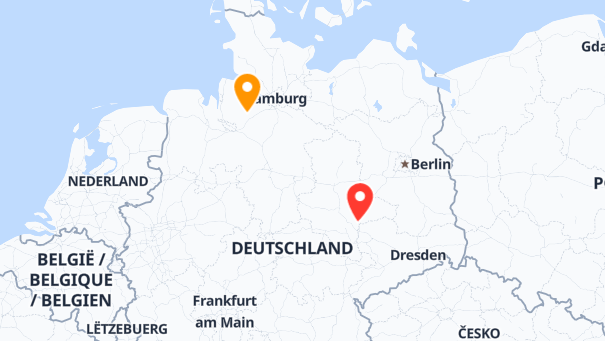 Map of company locations