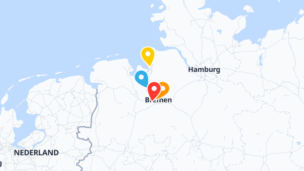 Map of company locations