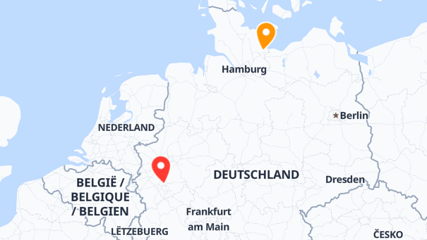 Map of company locations