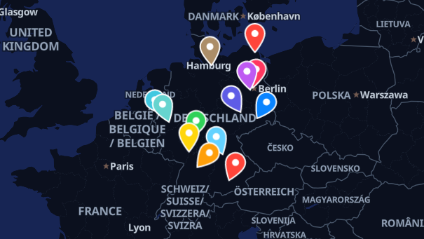 Map of company locations