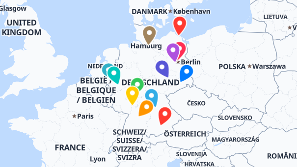 Map of company locations
