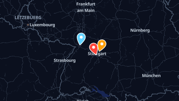Map of company locations