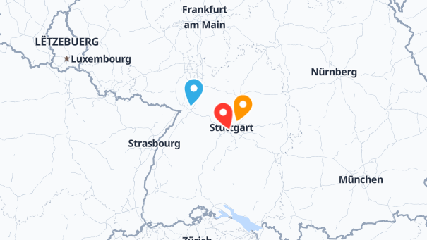 Map of company locations