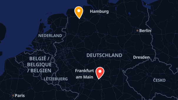 Map of company locations