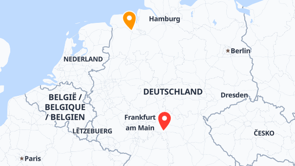 Map of company locations