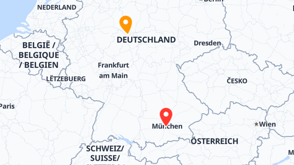 Map of company locations