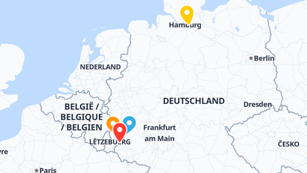 Map of company locations
