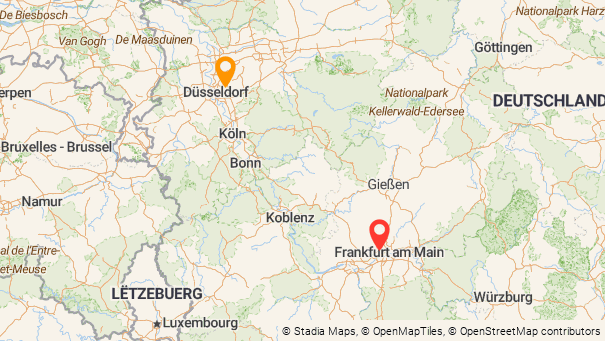 Map of company locations