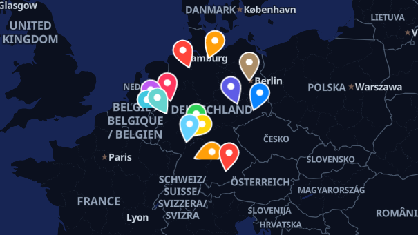 Map of company locations
