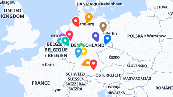 Map of company locations