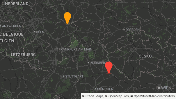 Map of company locations