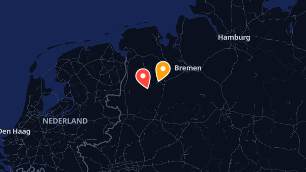 Map of company locations