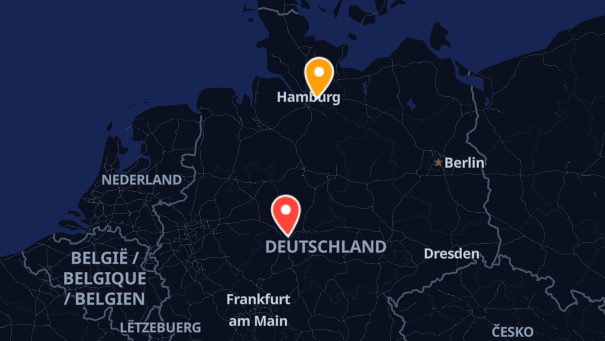 Map of company locations