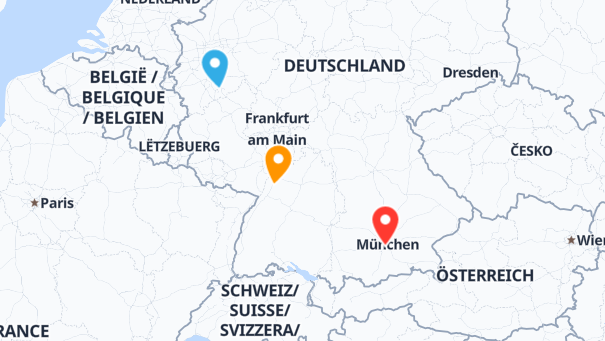 Map of company locations