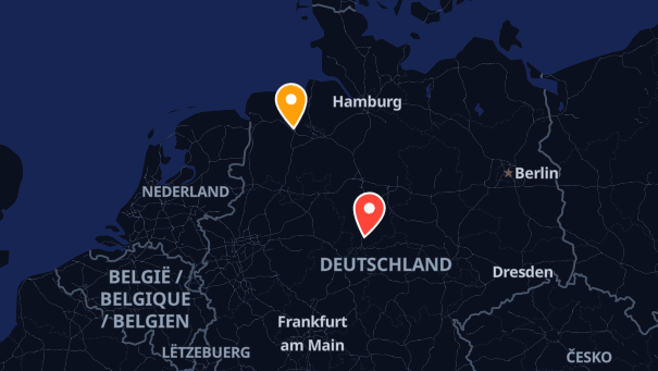 Map of company locations