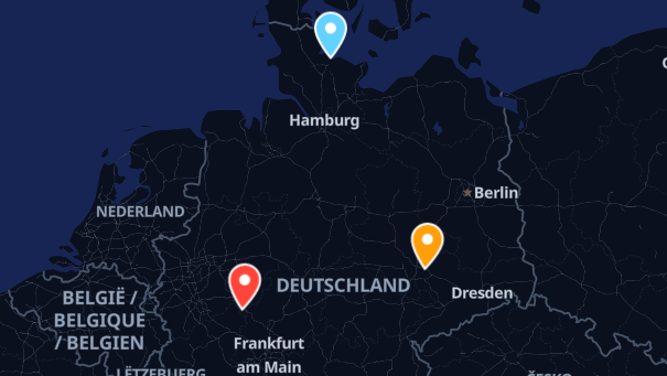 Map of company locations