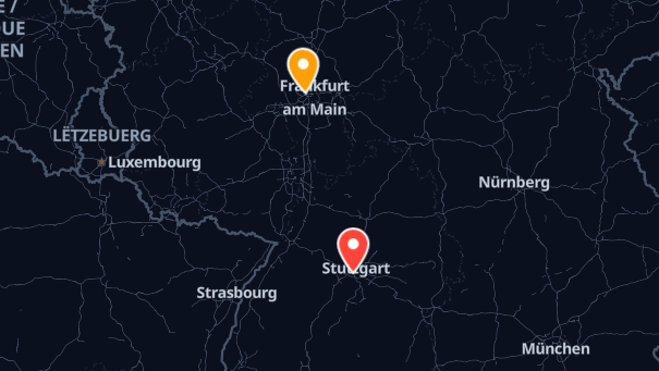 Map of company locations
