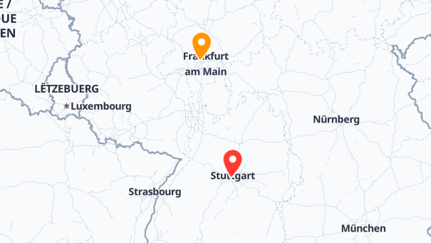 Map of company locations