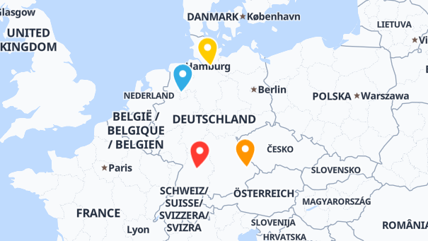 Map of company locations