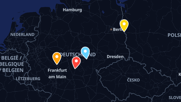 Map of company locations