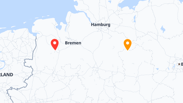 Map of company locations