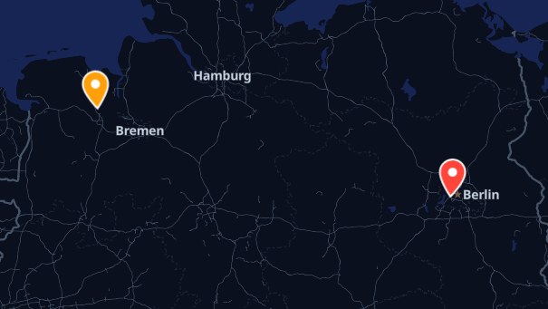 Map of company locations